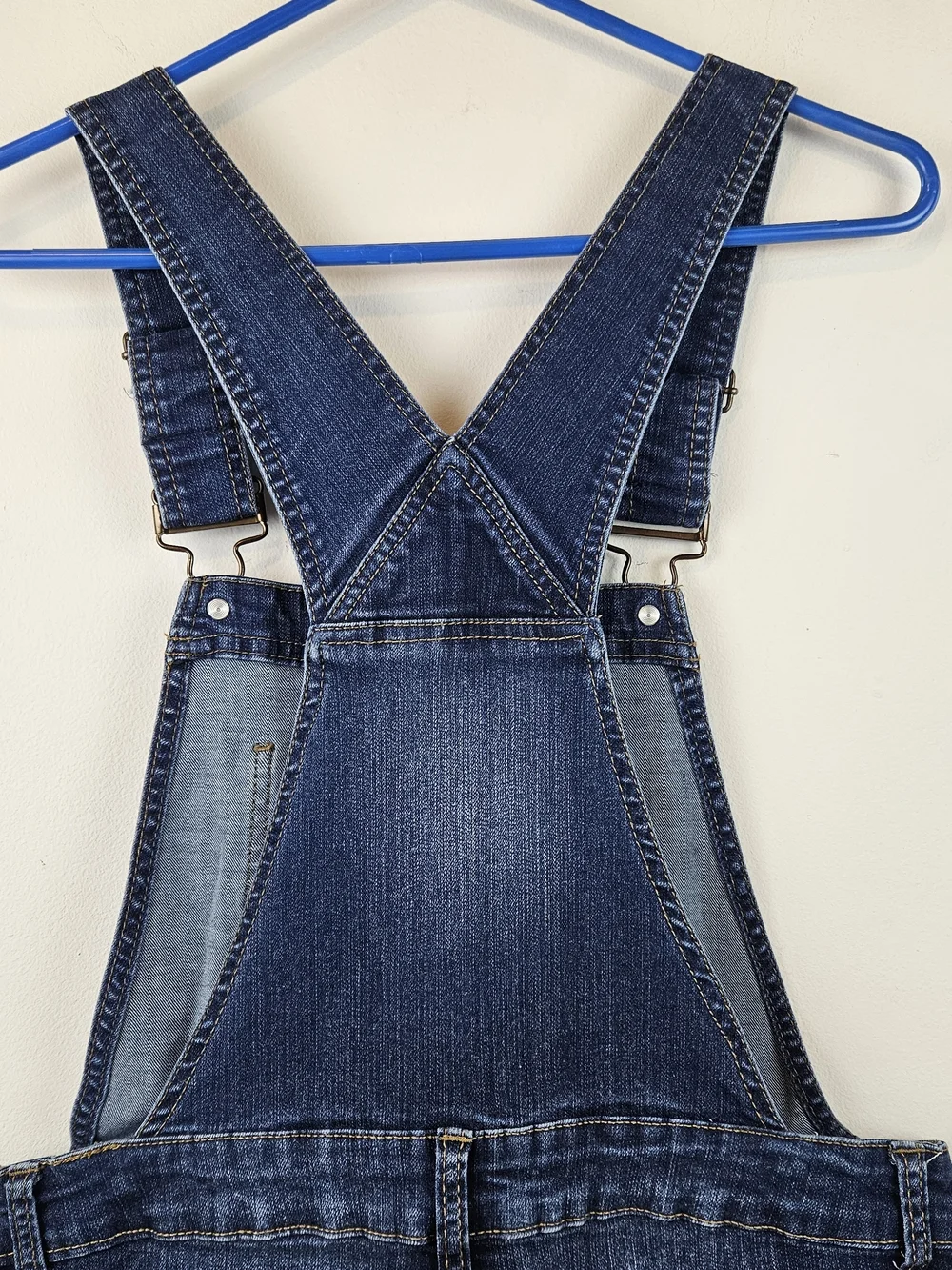 Blue Spice Dark Wash Denim Short Overalls Blue Size 7 - Picture 6 of 14